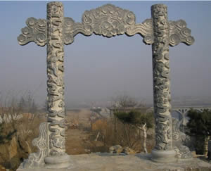 單門簡易石牌坊定做優秀案例