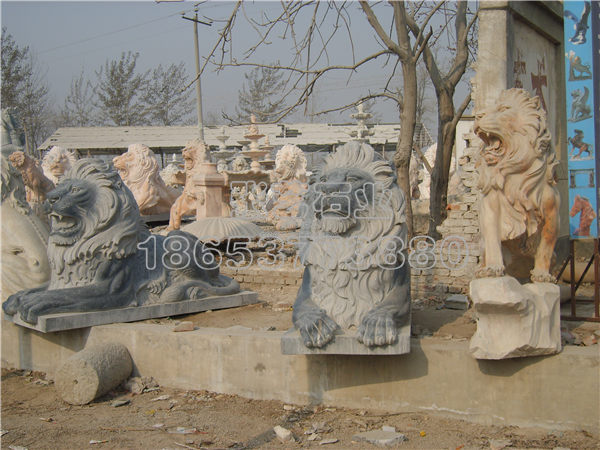 石雕雄獅 石雕獅子