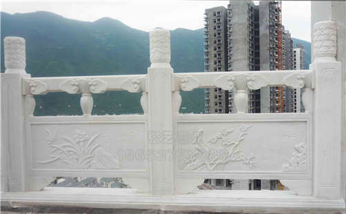 街道石護欄安裝-石欄桿