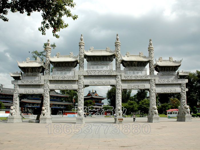 寺廟石牌坊山門加工定做