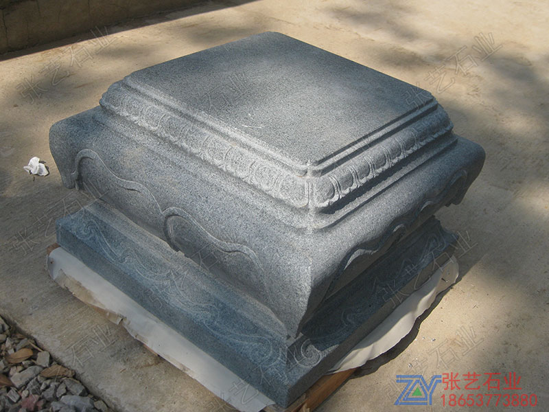 花崗巖柱基石-四方柱柱頂石