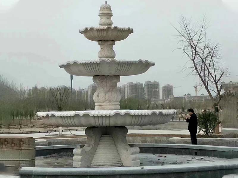 石雕噴泉加工廠家-石雕水缽