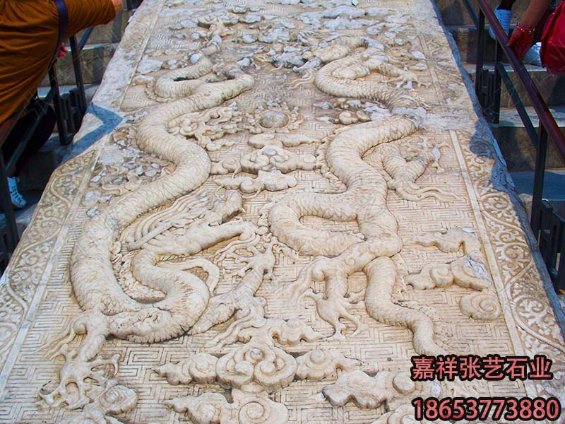 雙龍石雕御道-御路-浮雕壁畫