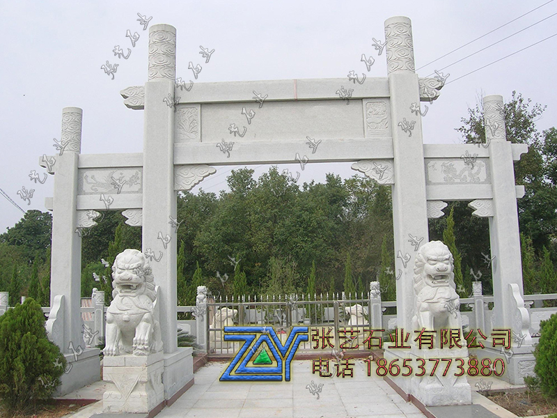 簡易式三門石牌坊-石牌樓門樓
