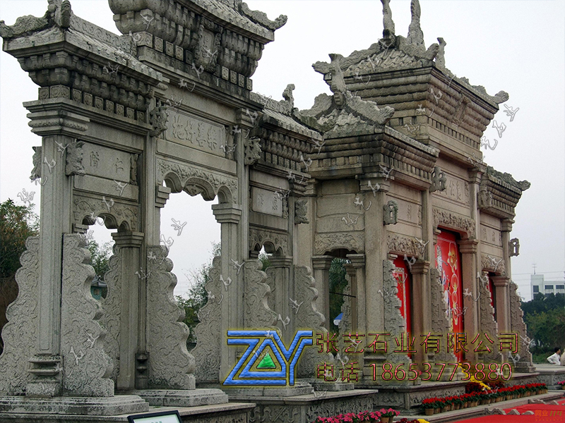 古建筑仿古青石石牌樓廠家-石牌坊