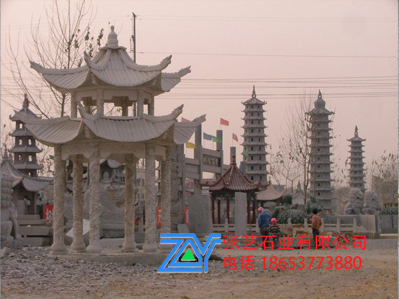 石亭子，石頭長廊