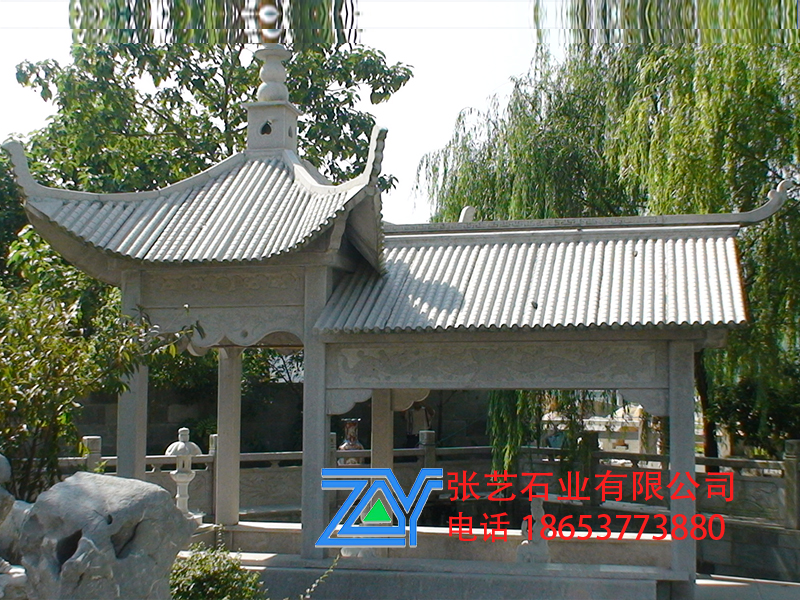 石亭子，石頭長廊