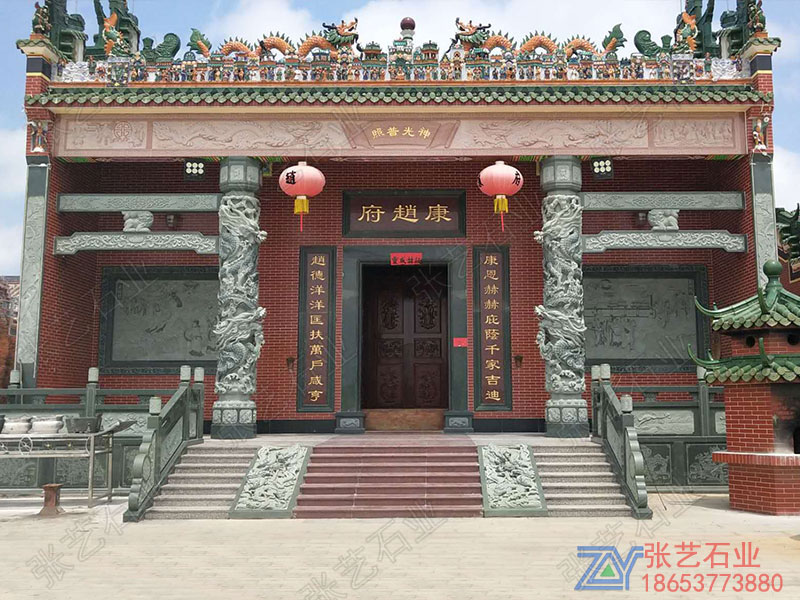 家祠祠堂石龍柱的應用與擺放講究-大殿石柱子