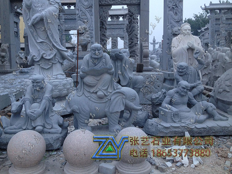 十八羅漢人物雕像部分展示