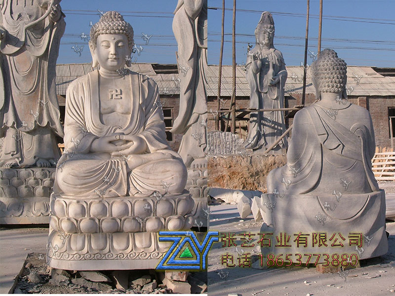 漢白玉如來佛祖雕像 