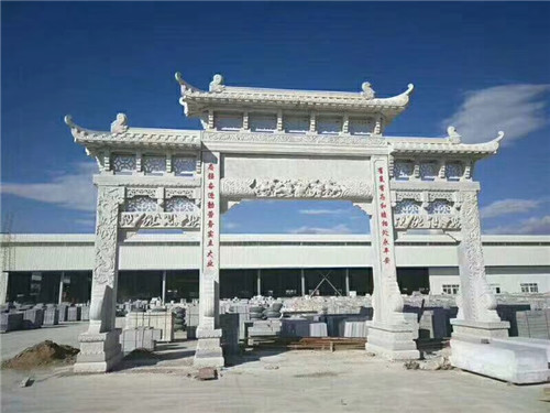 花崗巖石雕牌坊安裝優秀案例展示