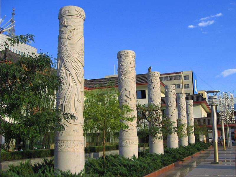 石雕鳳凰加工制作-景觀文化柱