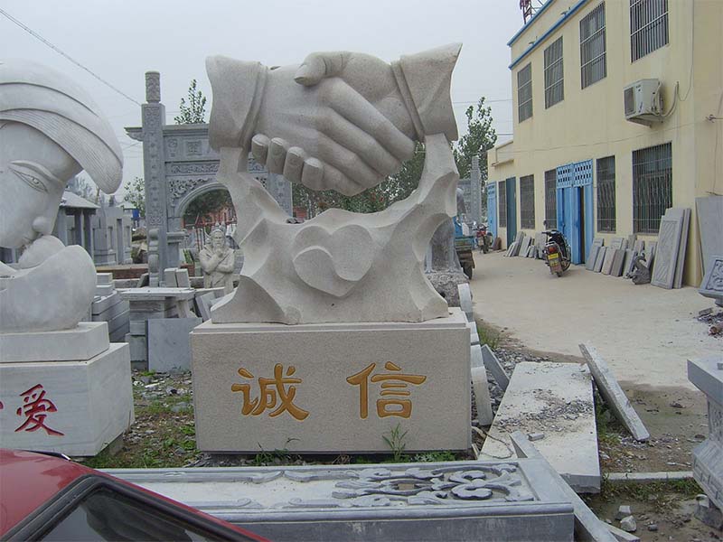 誠信石雕-石雕手雕塑