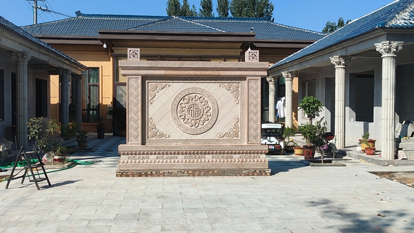 自建房石雕影壁