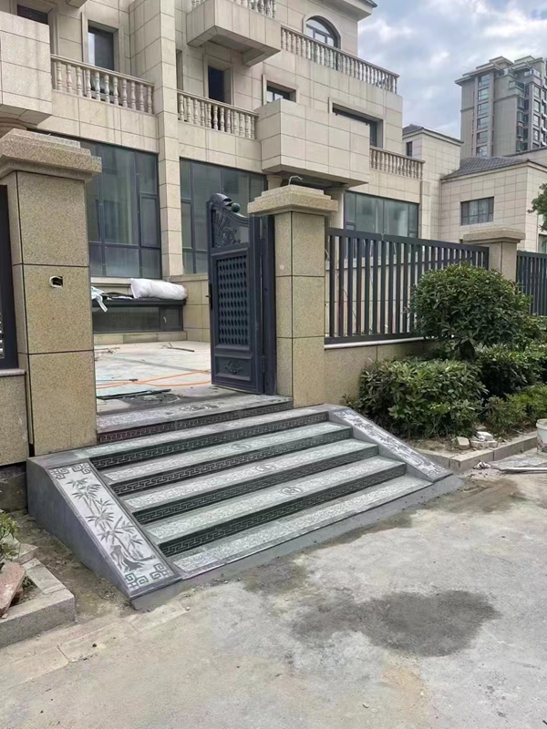 別墅庭院祥云臺階石