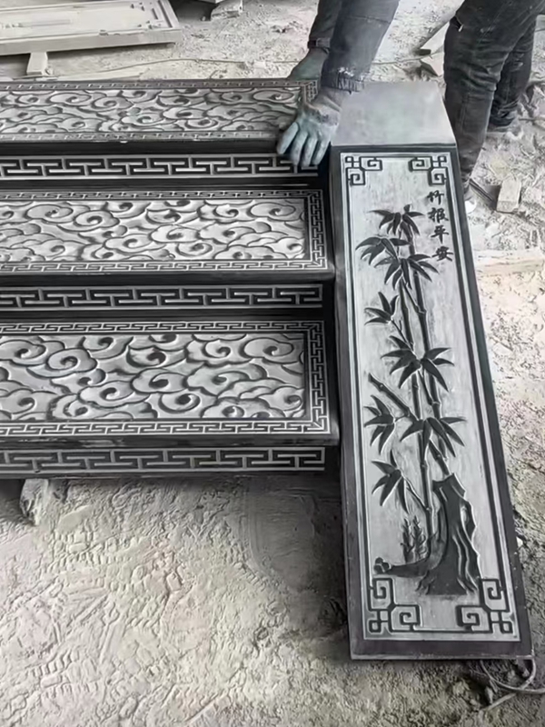 青石浮雕臺階石