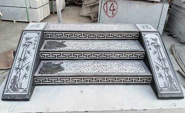 別墅庭院青石祥云臺階石